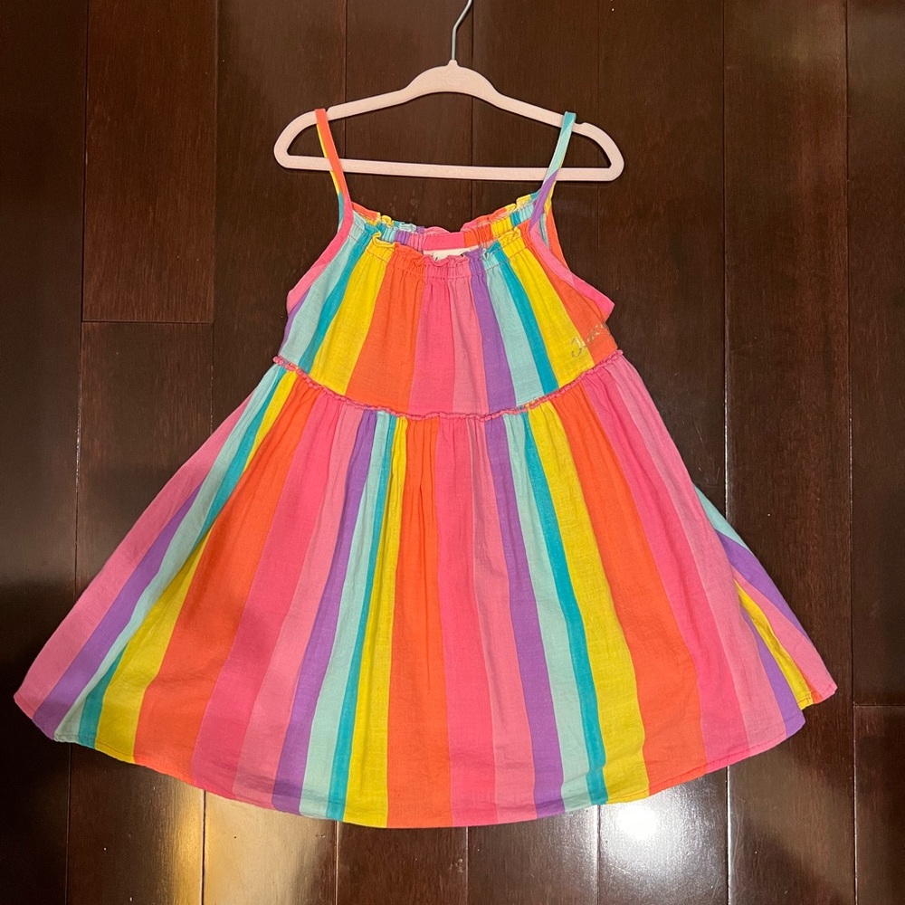 Juicy Couture Striped Rainbow Spaghetti String Dress - 4T